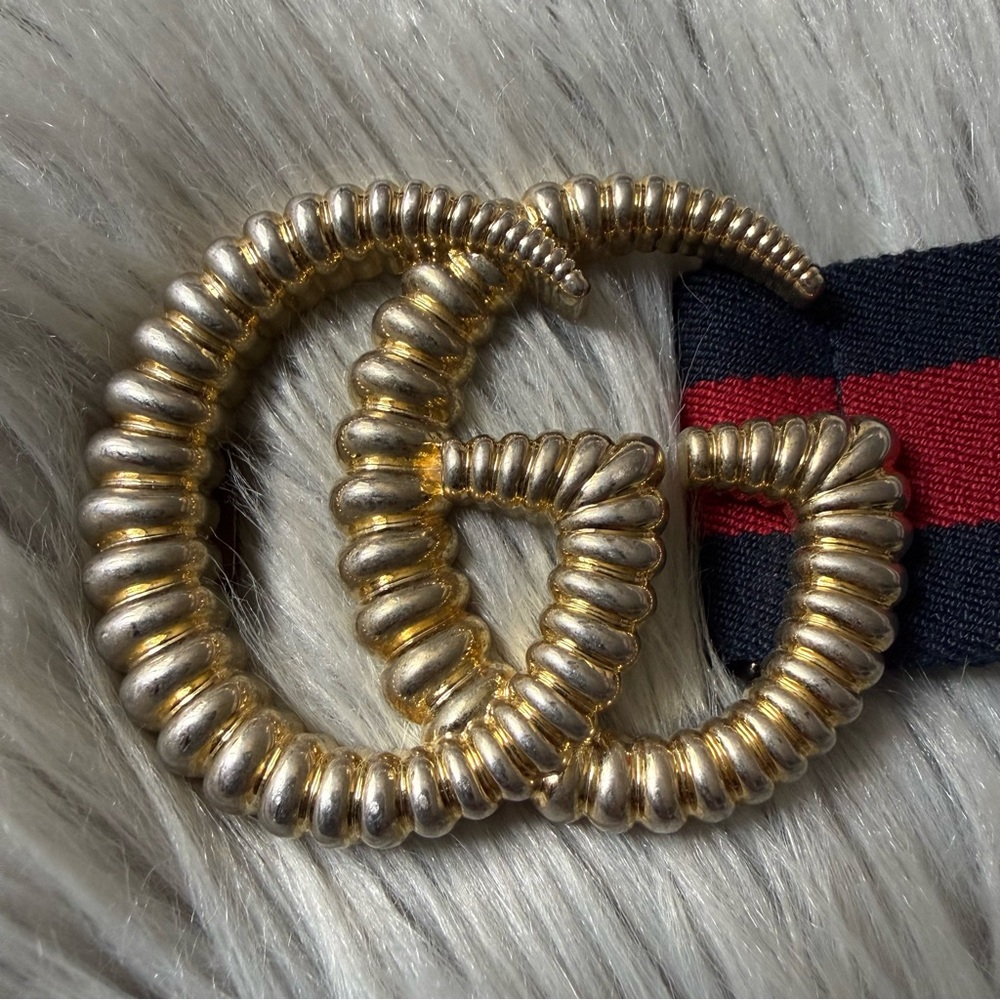 GUCCI Canvas Torchon Double G Web Belt Size 90 - Picture 5 of 12